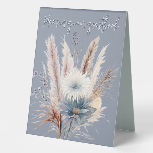 Winter Boho Floral Wedding | Blue (Front)