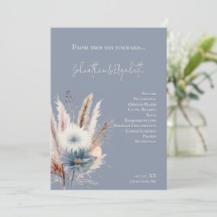 Winter Boho Floral Wedding   Blue Program
