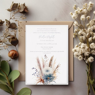 Winter Boho Floral Wedding White