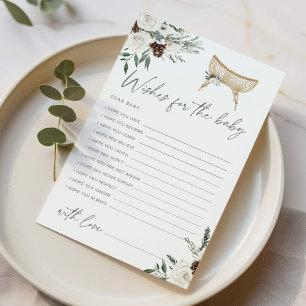 Winter boho nursery baby shower wishes for baby