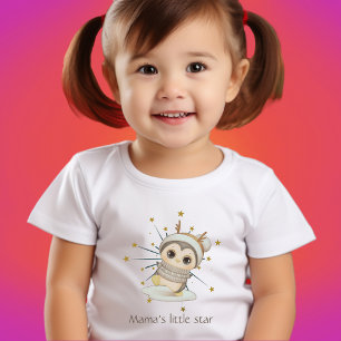 Winter Boho Penguin With Stars And Text Toddler T-Shirt