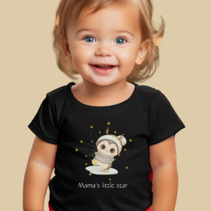 Winter Boho Penguin With Stars And Text Toddler T- T-Shirt