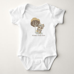 Winter Boho Penguin With Text Baby Bodysuit