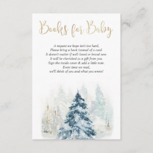 Winter books for baby gold christmas tree snow enc enclosure card