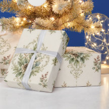 Winter Botanica Damask Botanical Medallion