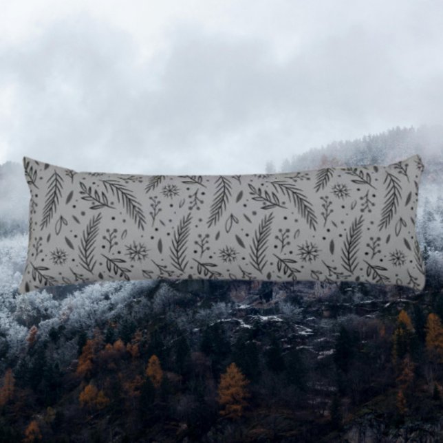 Winter Botanical Body Pillow – Grey (Creator Uploaded)