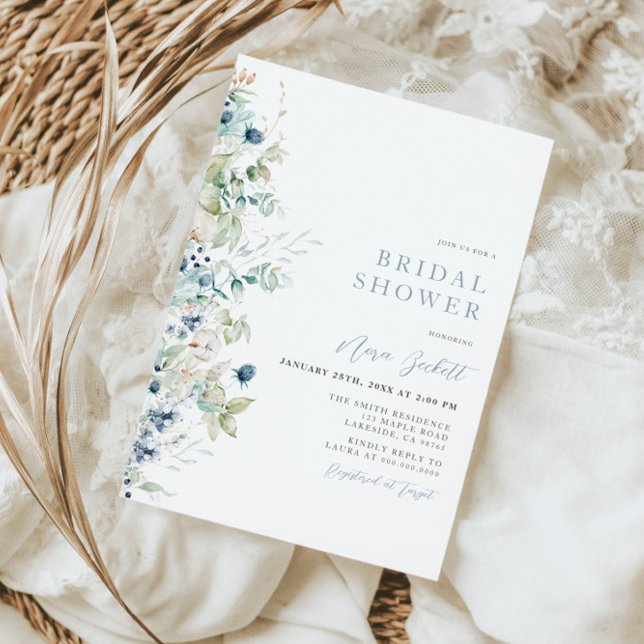Winter Botanical Bridal Shower Invitation (Creator Uploaded)