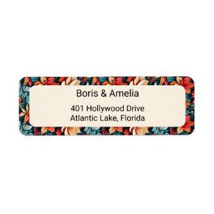 Winter Botanical Foliage Return Address Label