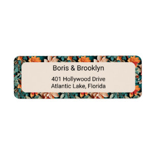 Winter Botanical Foliage Return Address Label