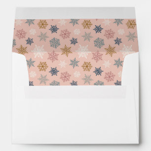 Winter botanical pattern - Christmas holly lined Envelope