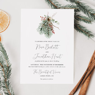 Winter Botanical Wedding Invitation