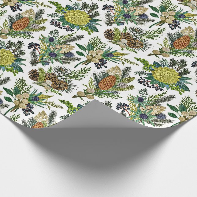 winter botanical wrapping paper (Corner)