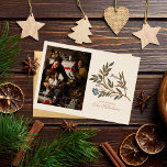 Winter Botanicals Christmas Photo Foil Holiday Card<br><div class="desc">Introducing the Winter Botanicals Christmas Photo Foil Holiday Card – a harmonious blend of botanical elegance and festive joy that captures the spirit of the holiday season and the beauty of nature. This meticulously designed card provides a perfect platform for sharing cherished memories and extending warm wishes to your loved...</div>