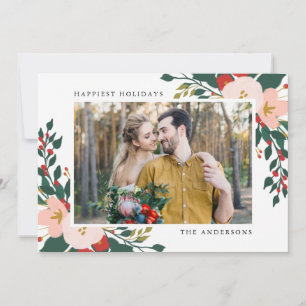 Winter Botanicals Holiday Photo Card