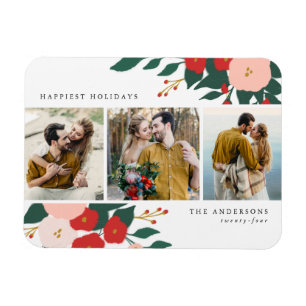 Winter Botanicals Holiday Photo Magnet