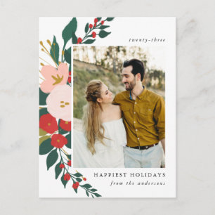 Winter Botanicals   Holiday Photo Postcard