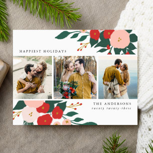 Winter Botanicals Holiday Photo Postcard
