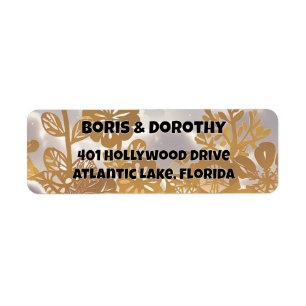 Winter Botanicals Return Address Label