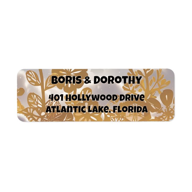 Winter Botanicals Return Address Label (Front)