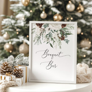 Winter Bouquet Bar wedding Poster