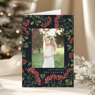 Winter Bouquet   Folded Holiday Card