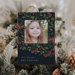 Winter Bouquet Holiday Photo Card