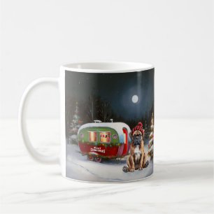 Winter Boxer Caravan Christmas Adventure Coffee Mug