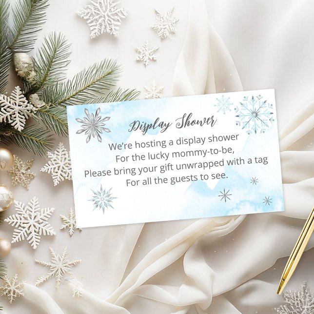 Winter Boy Baby Shower Display Shower Enclosure Card (Creator Uploaded)