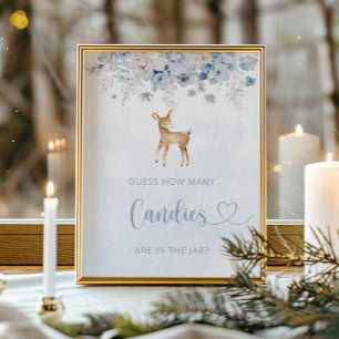 Winter boy oh deer Guess how many candies Poster