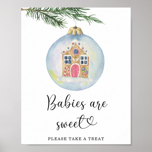 Winter branch - babies are sweet poster (Front)