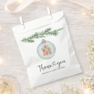 Winter branch - baby shower thank you favour bag