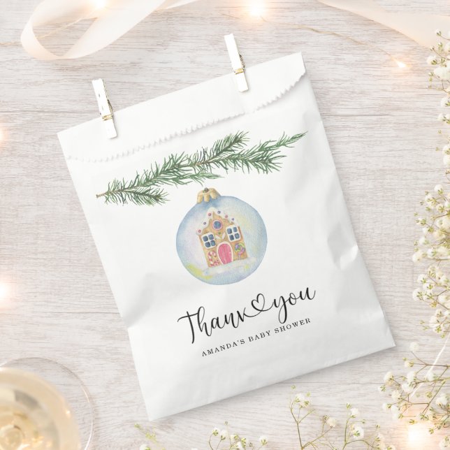 Winter branch - baby shower thank you  favour bag (Clipped)