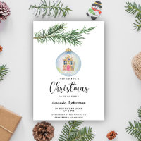 Winter branch with toy baby shower