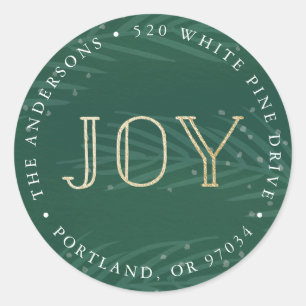 Winter Branches Holiday Return Address Stickers