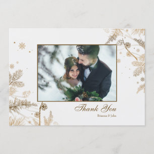 Winter Branches Thank You Photo Card
