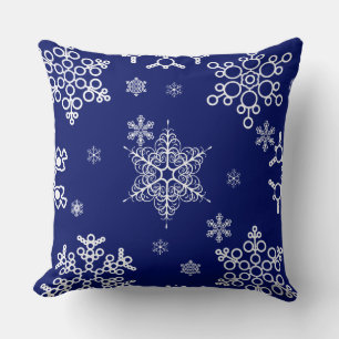Winter breeze Cool Christmas Snowflakes Pattern Cushion