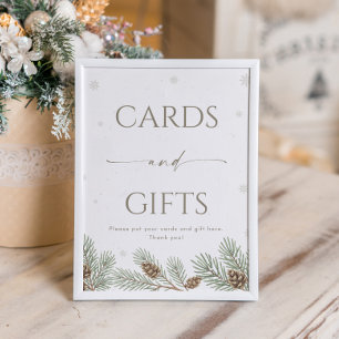 Winter Bridal Shower Cards and Gifts Poster
