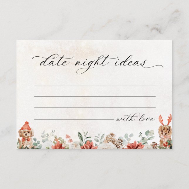 Winter Bridal Shower  Enclosure Card (Front)