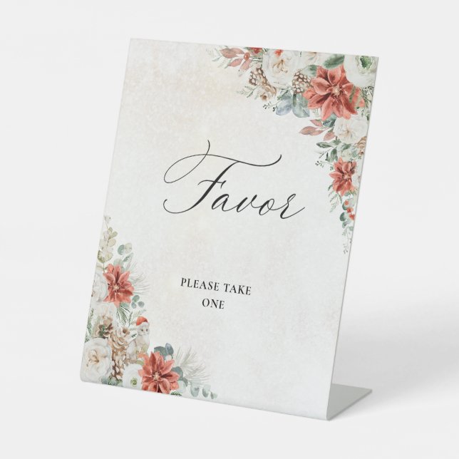 Winter Bridal Shower Favour Sign (Front)