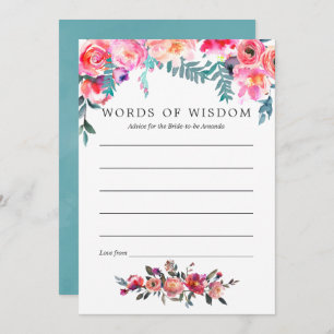Winter Bridal Shower Floral Advice for Bride to be Invitation