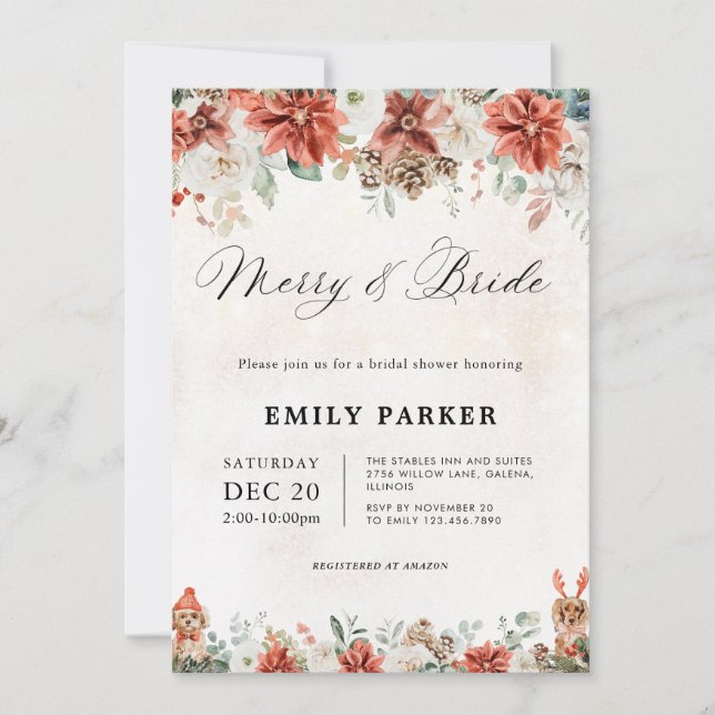 Winter Bridal Shower Invitation (Front)