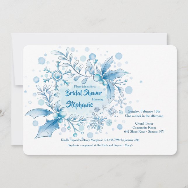Winter Bridal Shower Invitation (Front)
