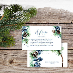 Winter bridal shower recipe card request