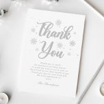 Winter Bridal Shower Thank You Card<br><div class="desc">Celebrate your winter bridal shower with our elegant "Winter Bridal Shower Thank You Card." Perfect for winter bridal shower themes, this card embodies a winter wonderland bridal shower theme with delicate snowflakes and a touch of magic. Explore winter bridal shower ideas with this card that captures white winter bridal shower...</div>