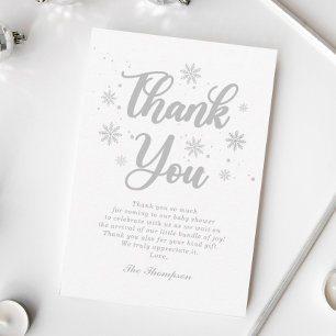 Winter Bridal Shower Thank You Card