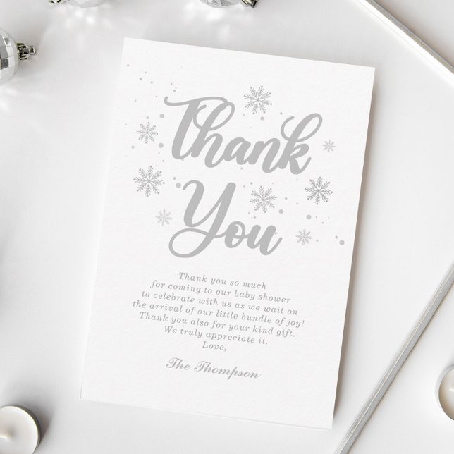 Winter Bridal Shower Thank You Card (Creator Uploaded)