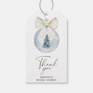 Winter bridal shower thank you tag