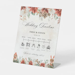 Winter Bridal Shower Timeline Sign