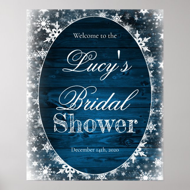 Winter Bridal Shower Welcome Sign (Front)