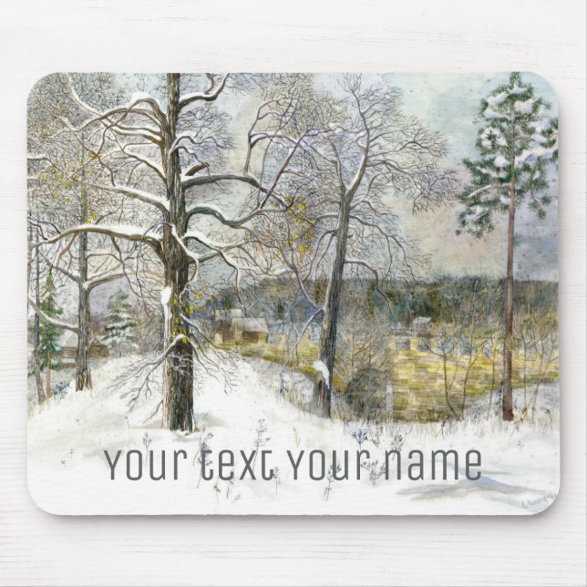 winter bridge mouse pad (Front)
